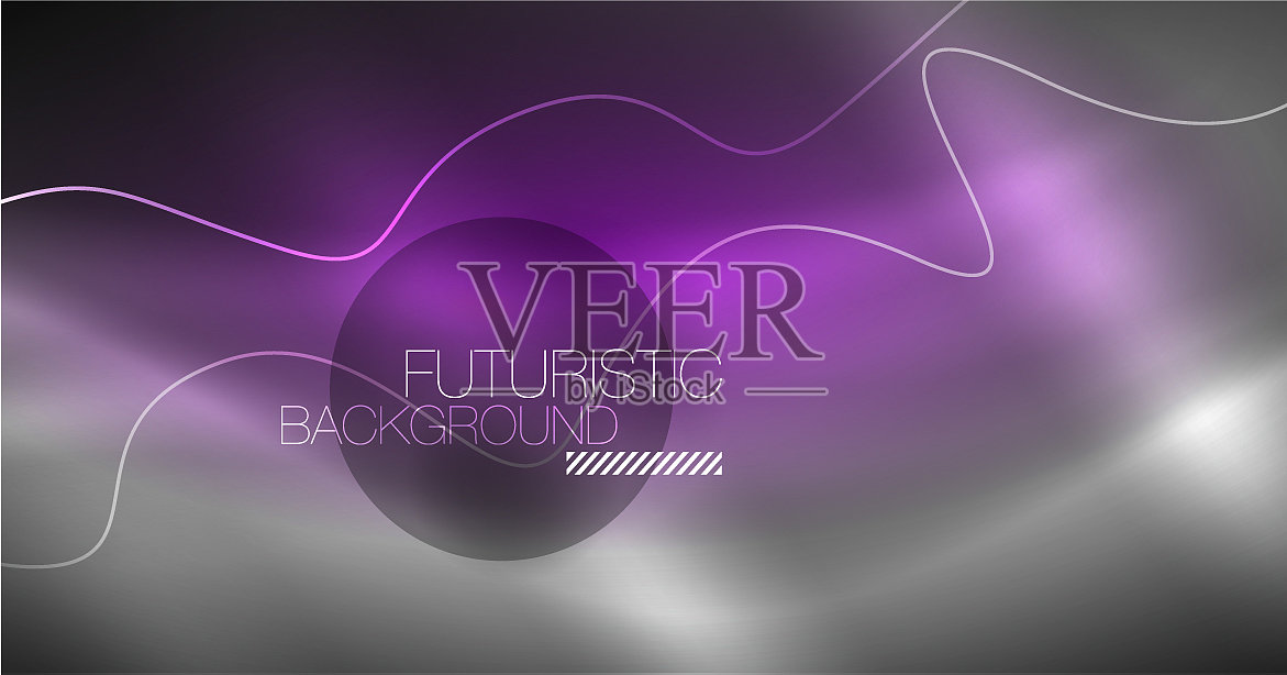 霓虹线波背景抽象构成插画图片素材