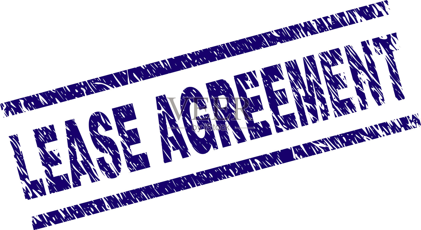 刻有花纹的租赁协议印章插画图片素材