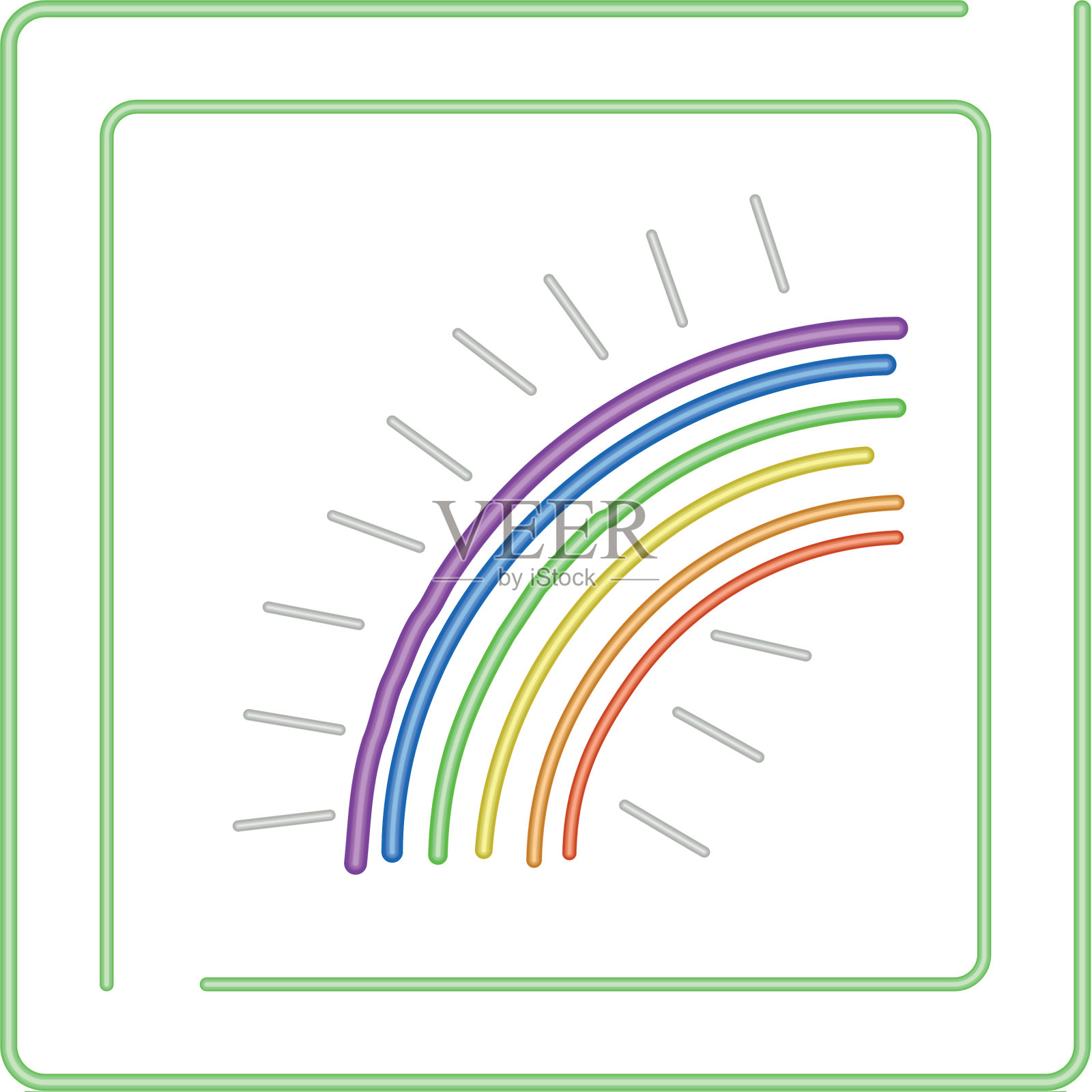 大自然的彩虹卡通设计元素图片