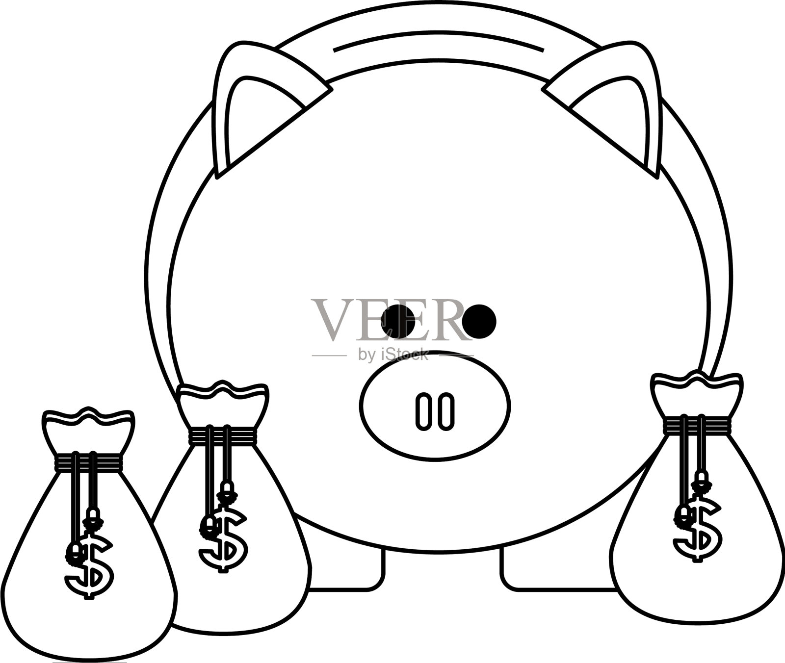 企业省钱元素插画图片素材