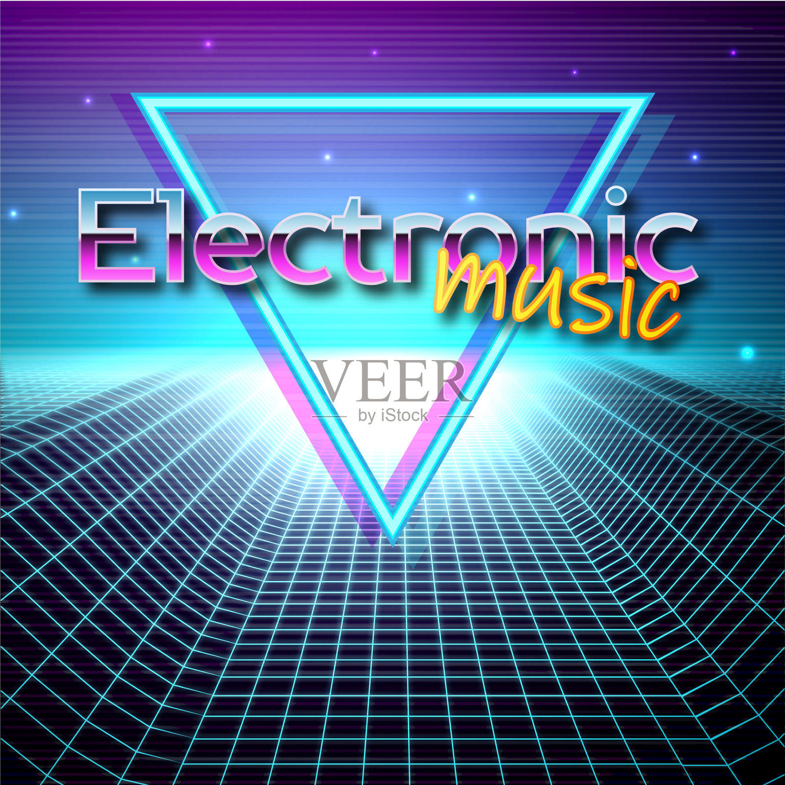 复古的未来主义背景80年代风格插画图片素材