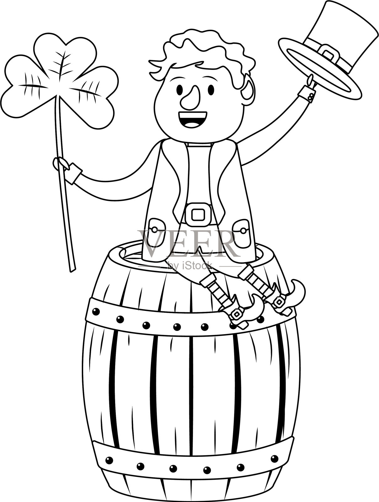 圣帕特里克节的小妖精设计元素图片