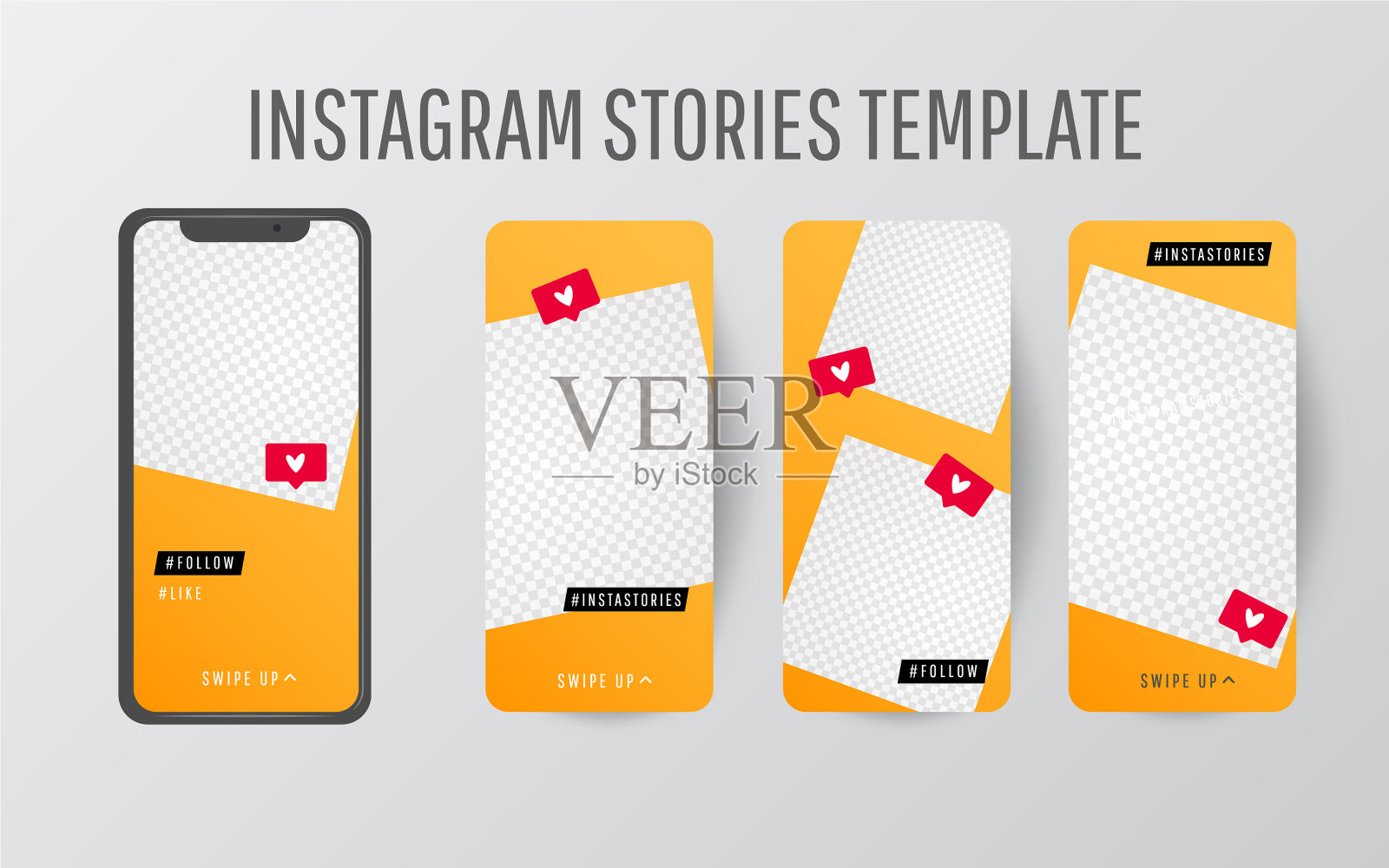 可编辑的故事模板流插画图片素材