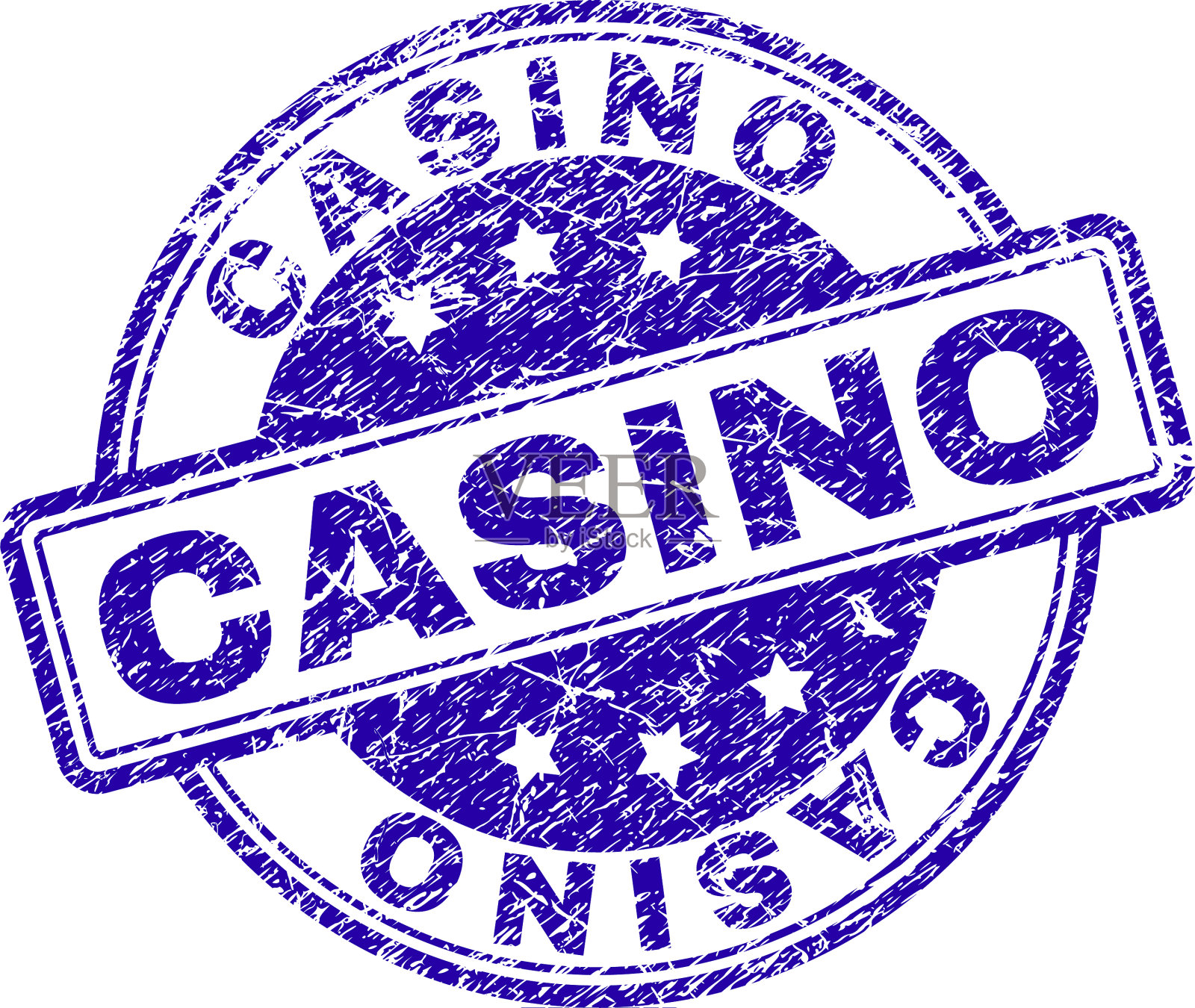 有纹理的赌场印章插画图片素材