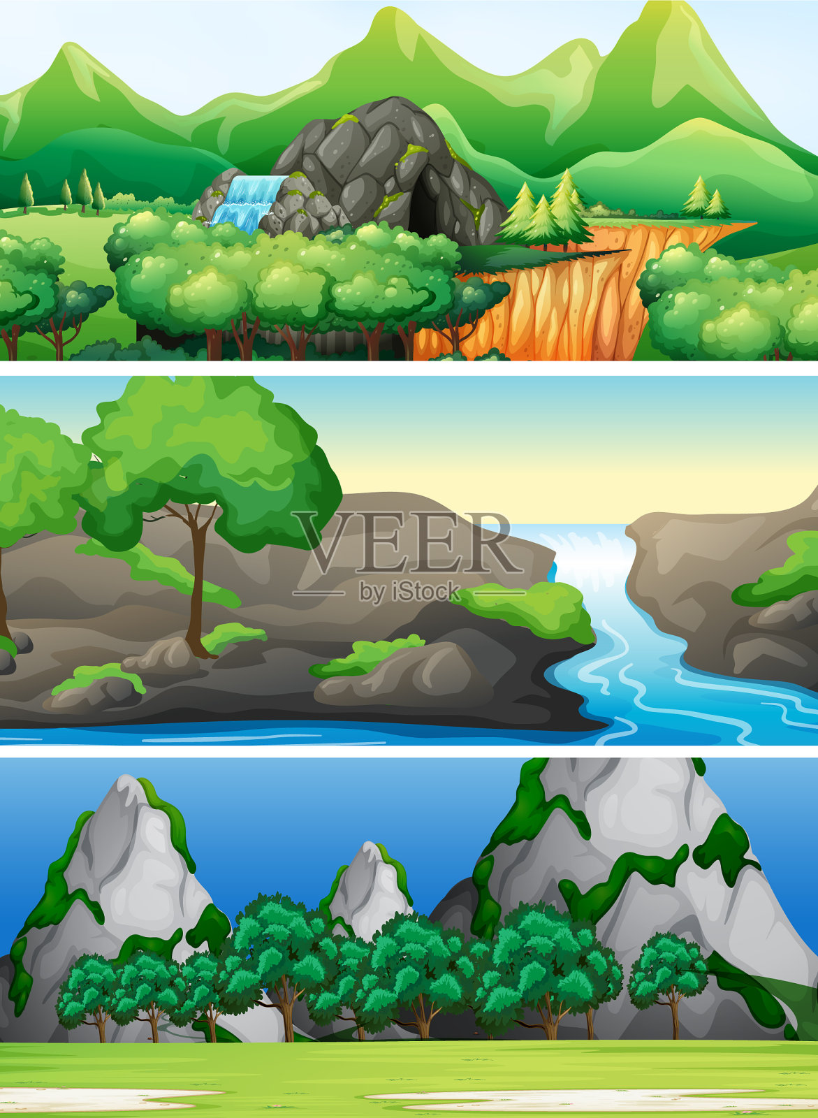 自然场景布景插画图片素材