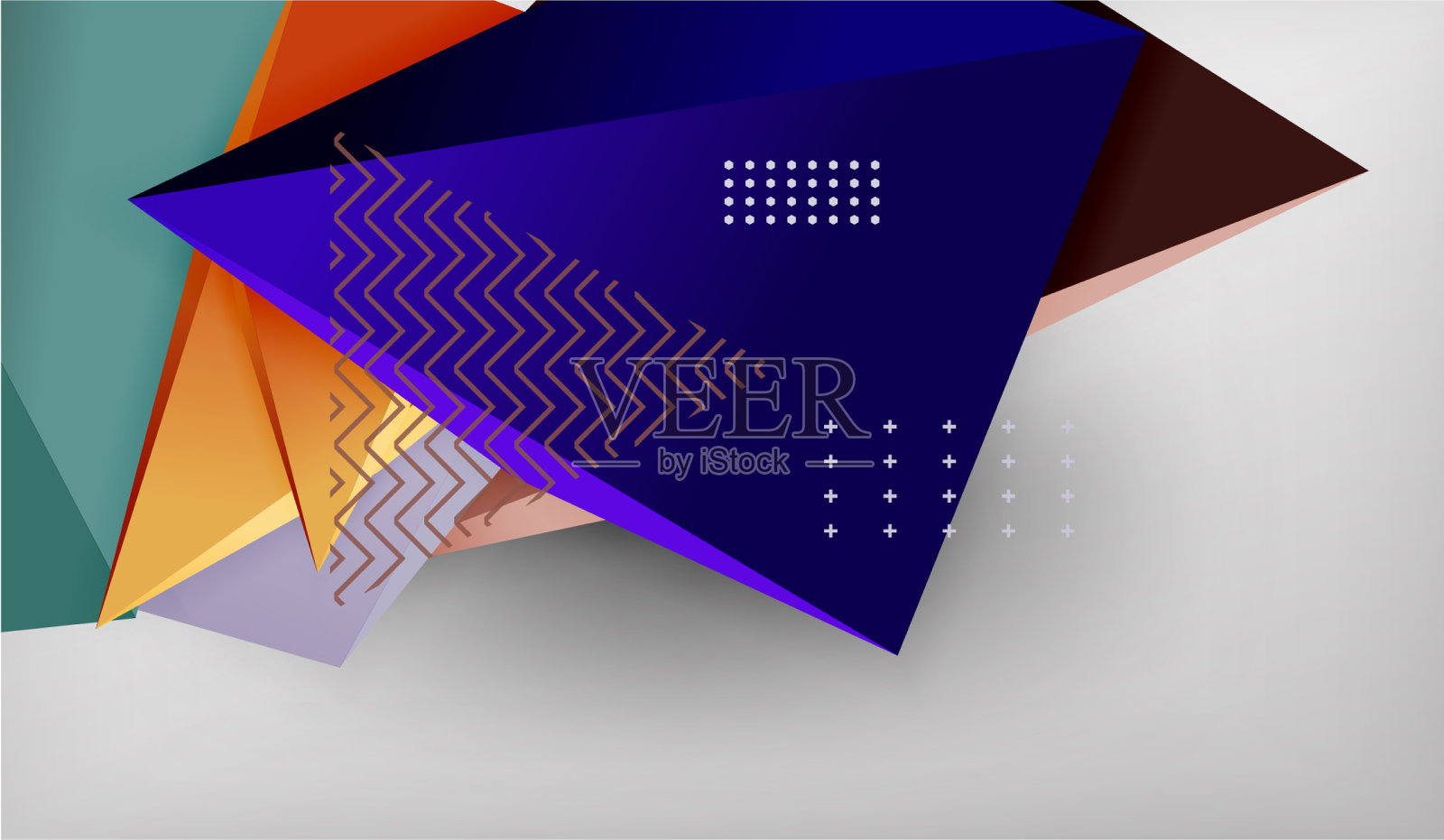 三维三角形几何背景设计现代插画图片素材