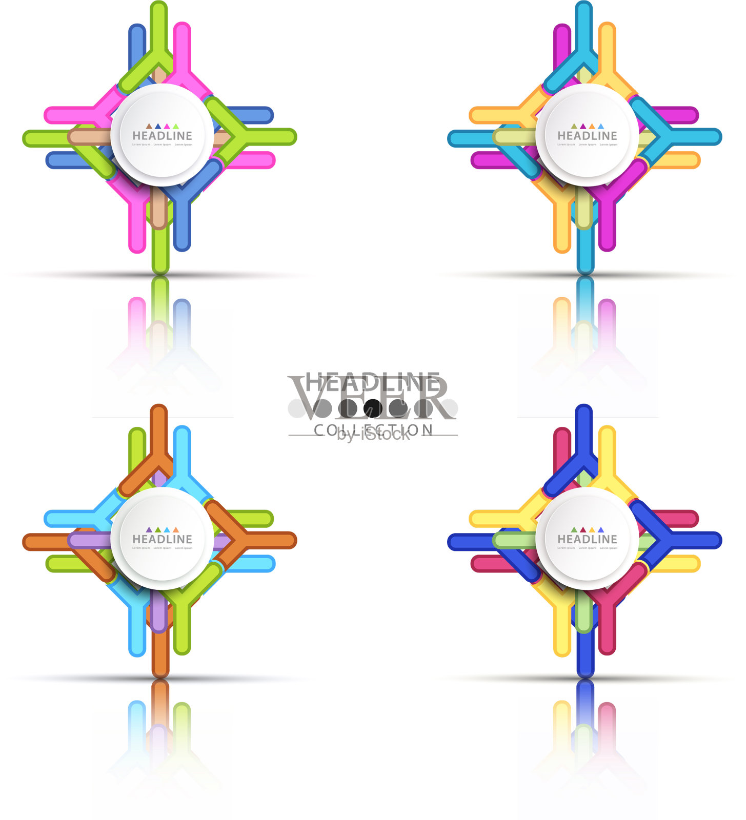 宣传册页眉布局模板插画图片素材