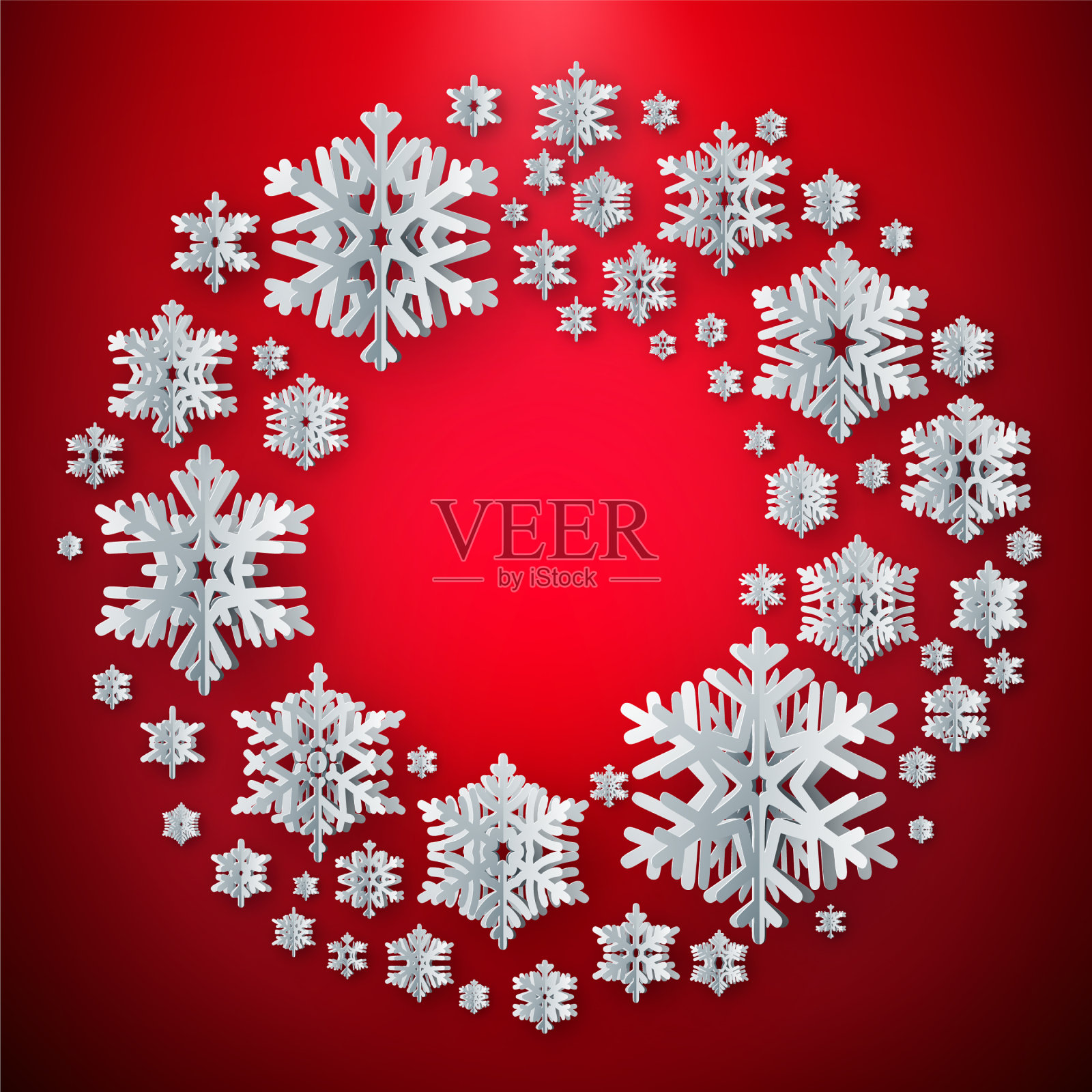 带纸的圣诞贺卡插画图片素材