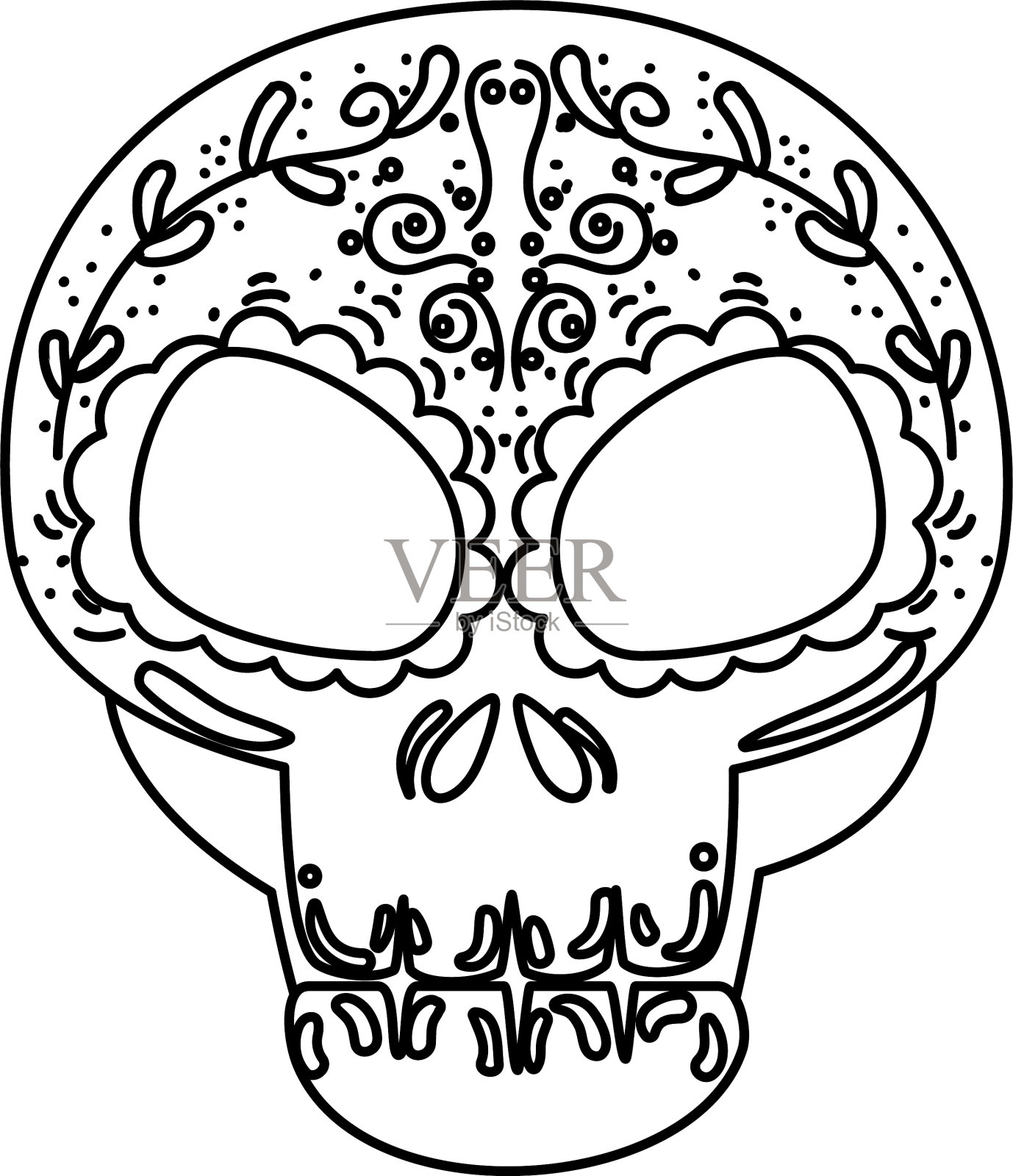 忌辰面具庆典插画图片素材