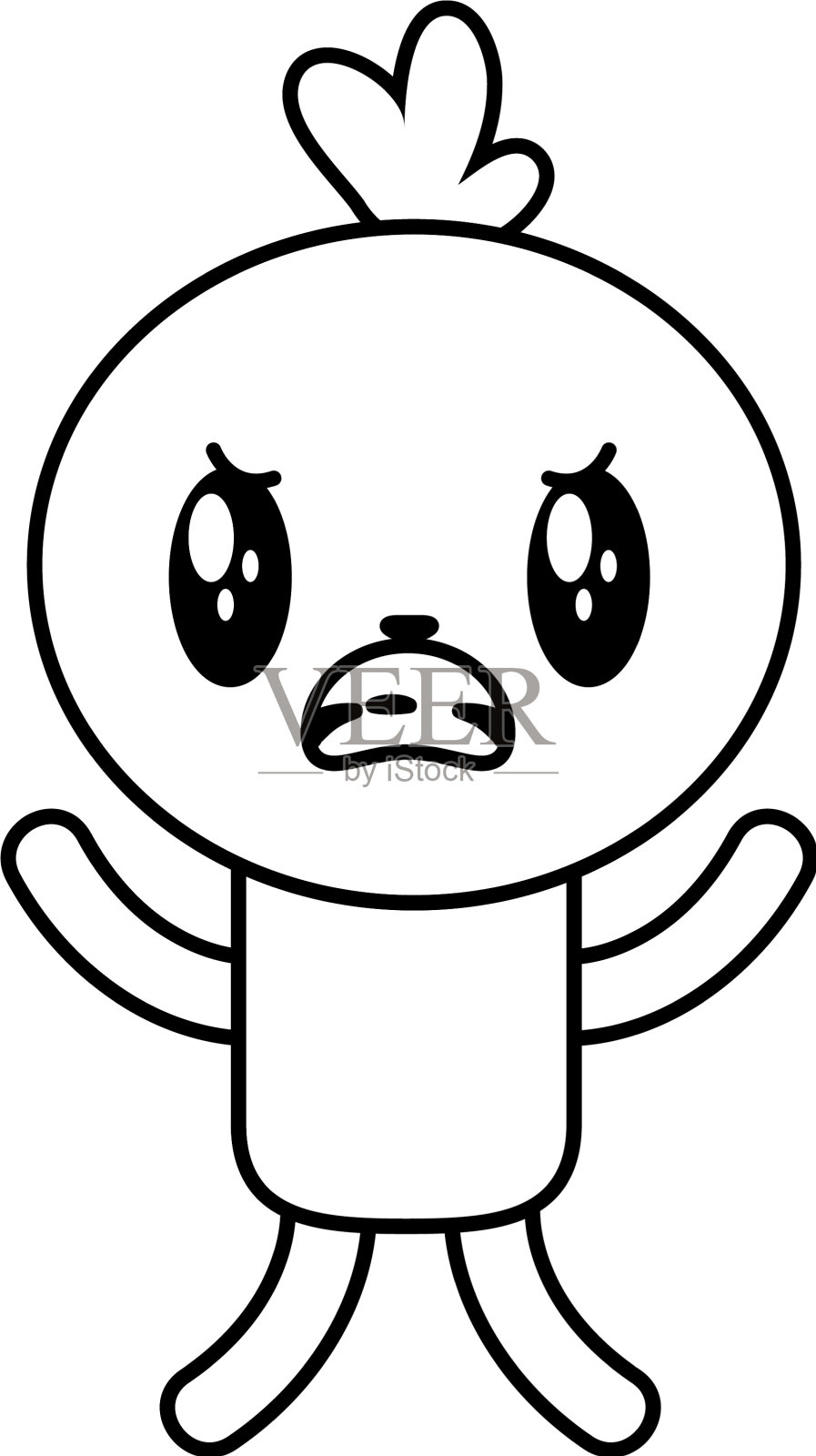 可爱的卡通娃娃角色设计元素图片