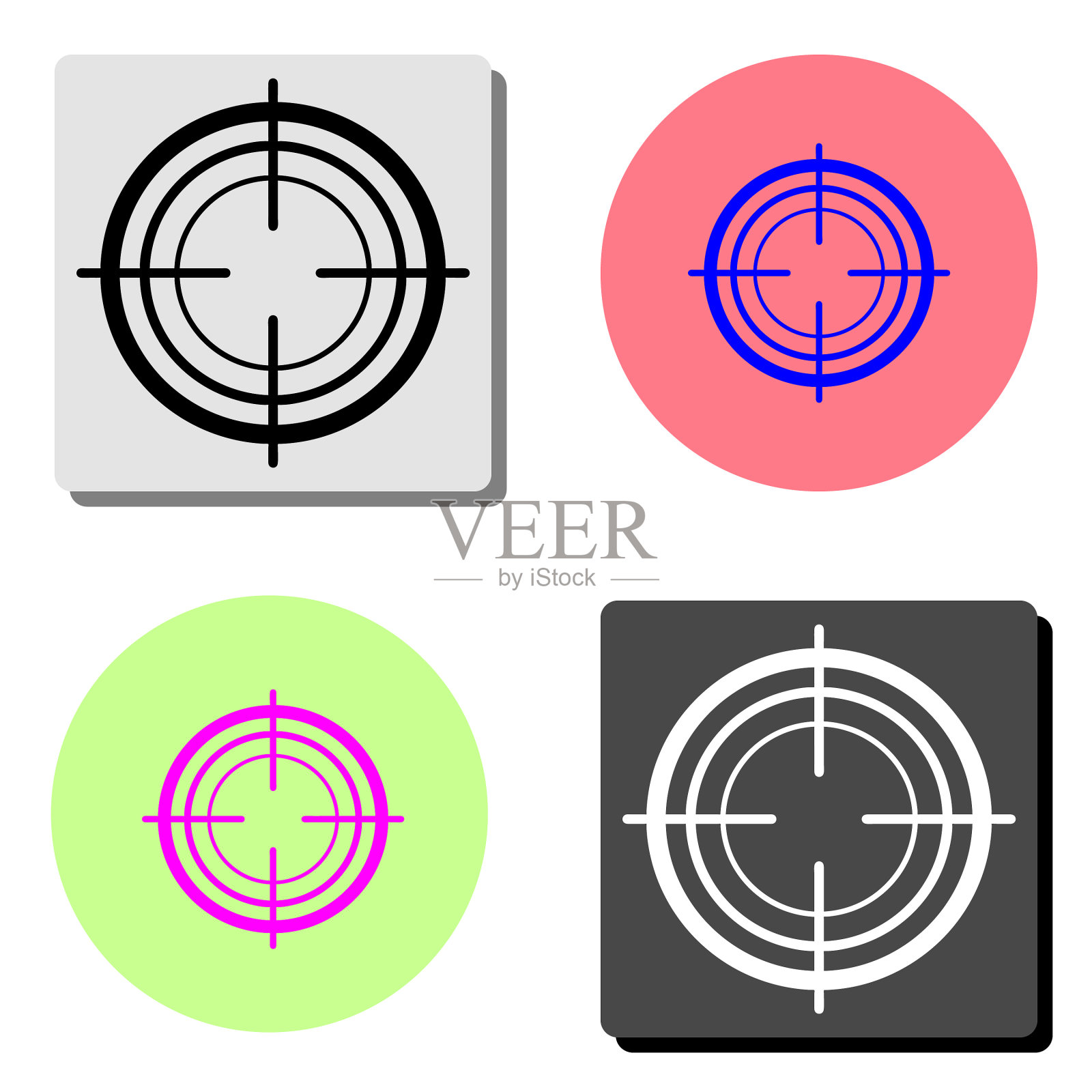 目标瞄准平面图标图标素材