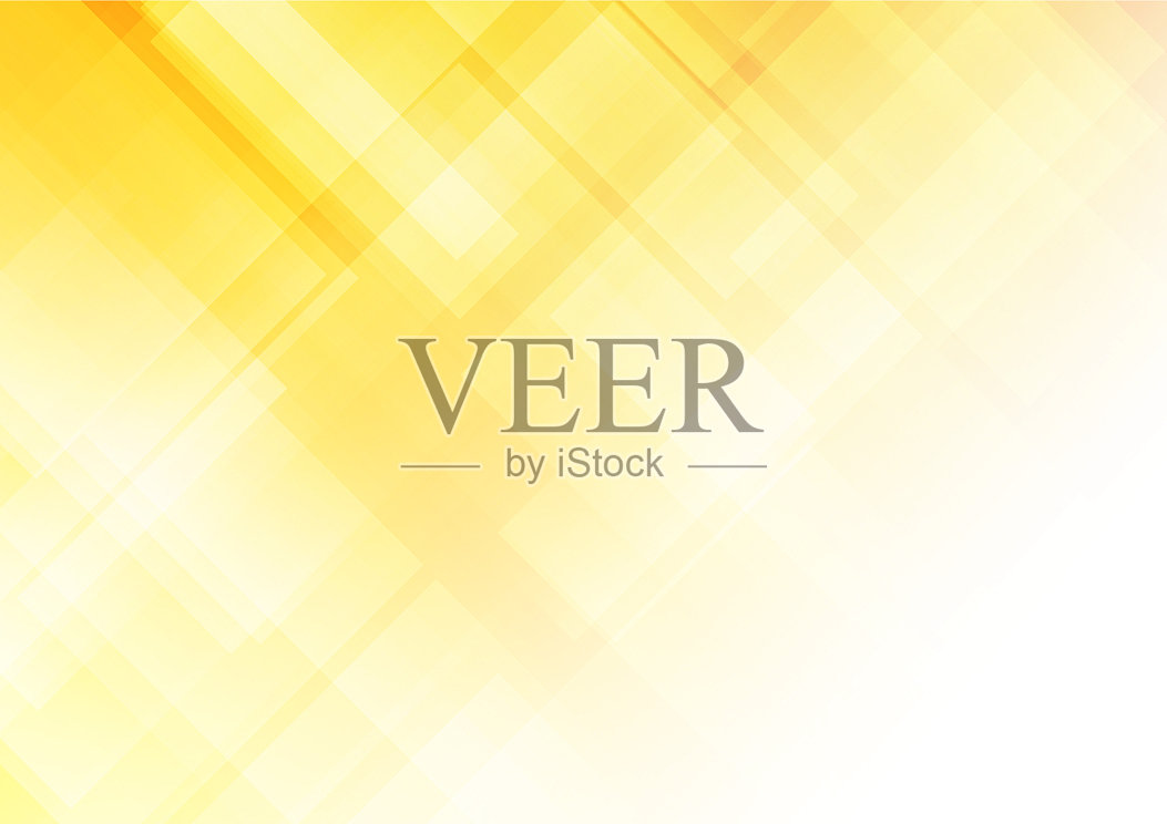 抽象的黄色背景与方形形状插画图片素材