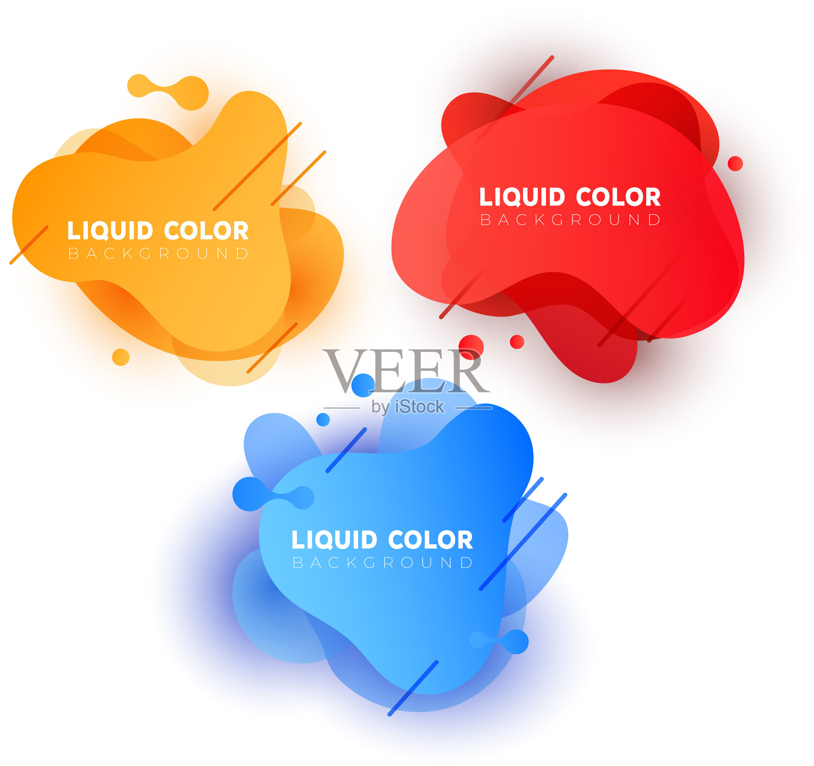 流体梯度形状合成集插画图片素材