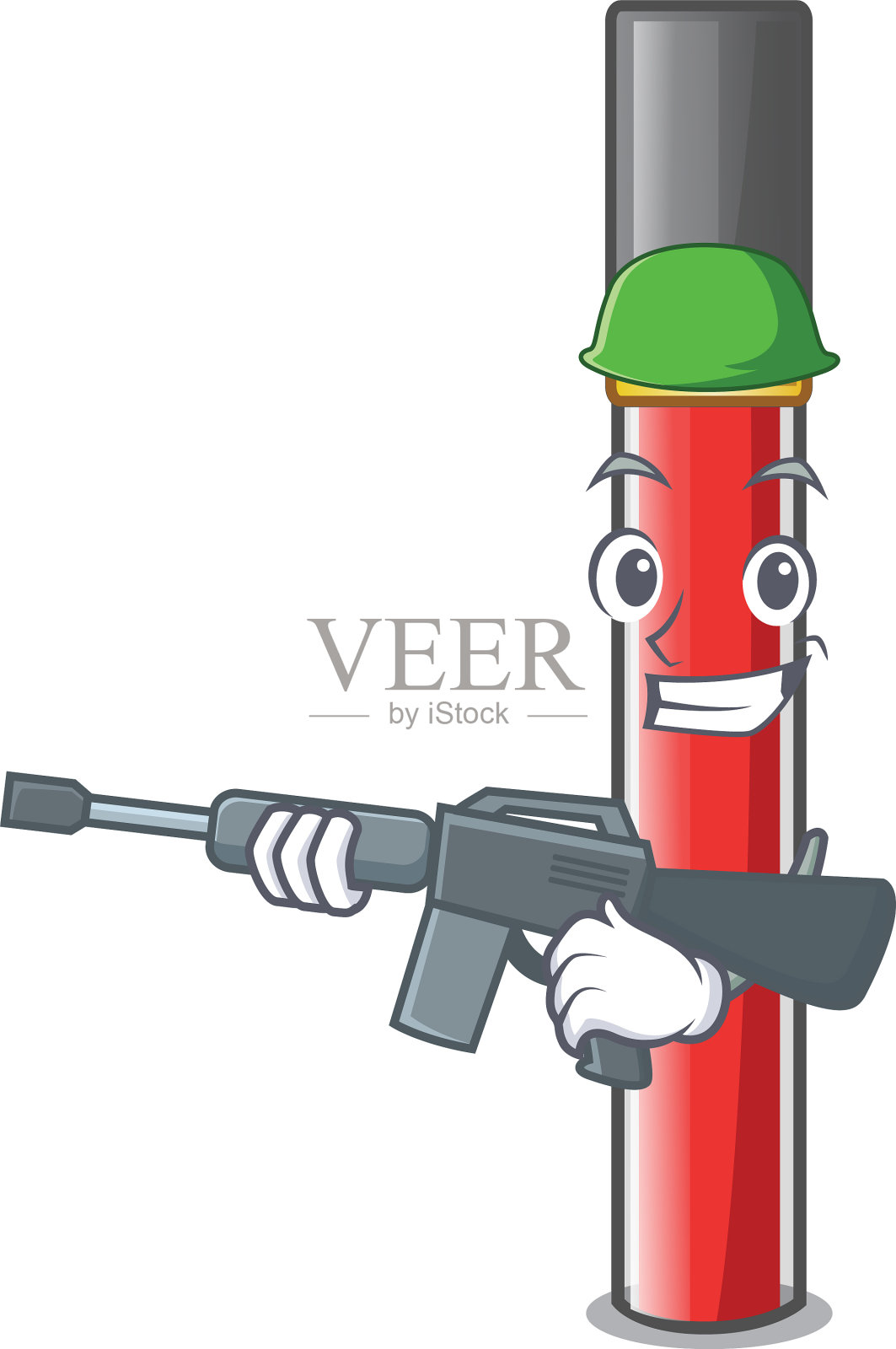 卡通造型的陆军唇彩设计元素图片