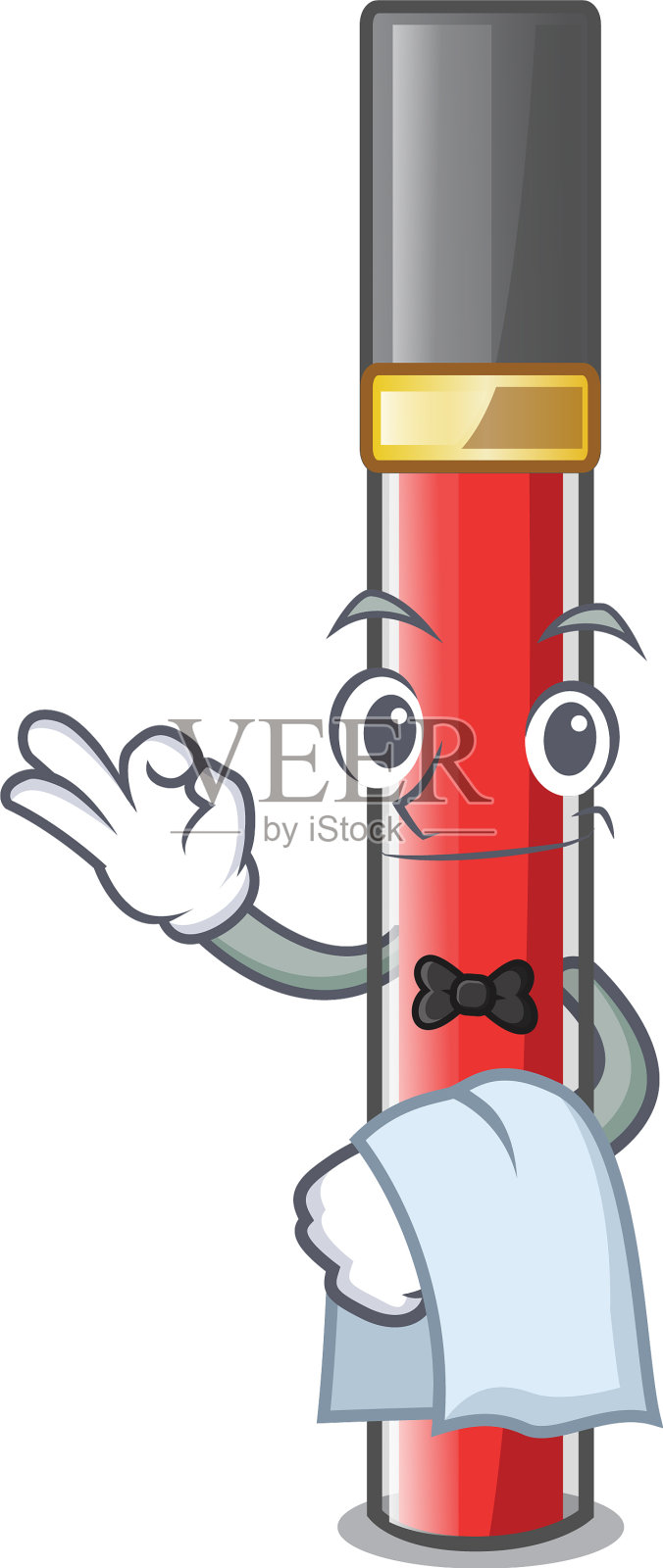 服务生的唇彩在dompeet mekaup卡通设计元素图片