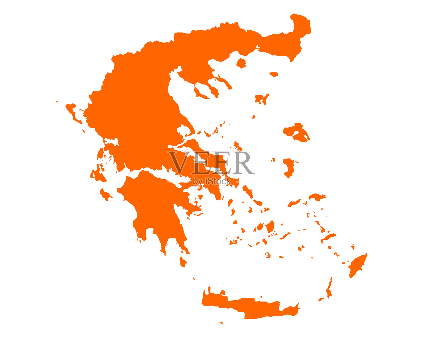 希腊的地图插画图片素材