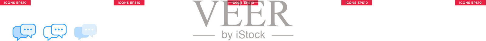 聊天消息图标在线轮廓填充轮廓插画图片素材