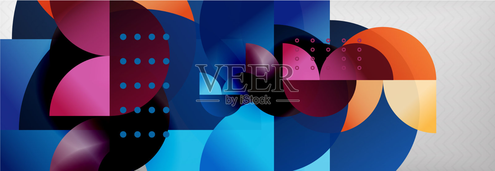 圆形抽象几何背景色插画图片素材