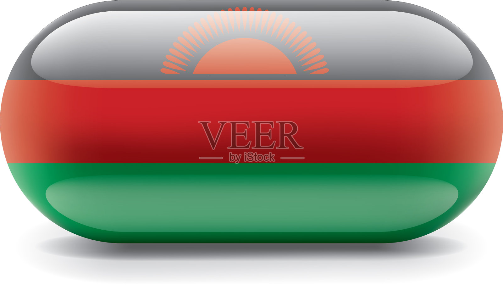 马拉维国旗上有白色设计元素图片