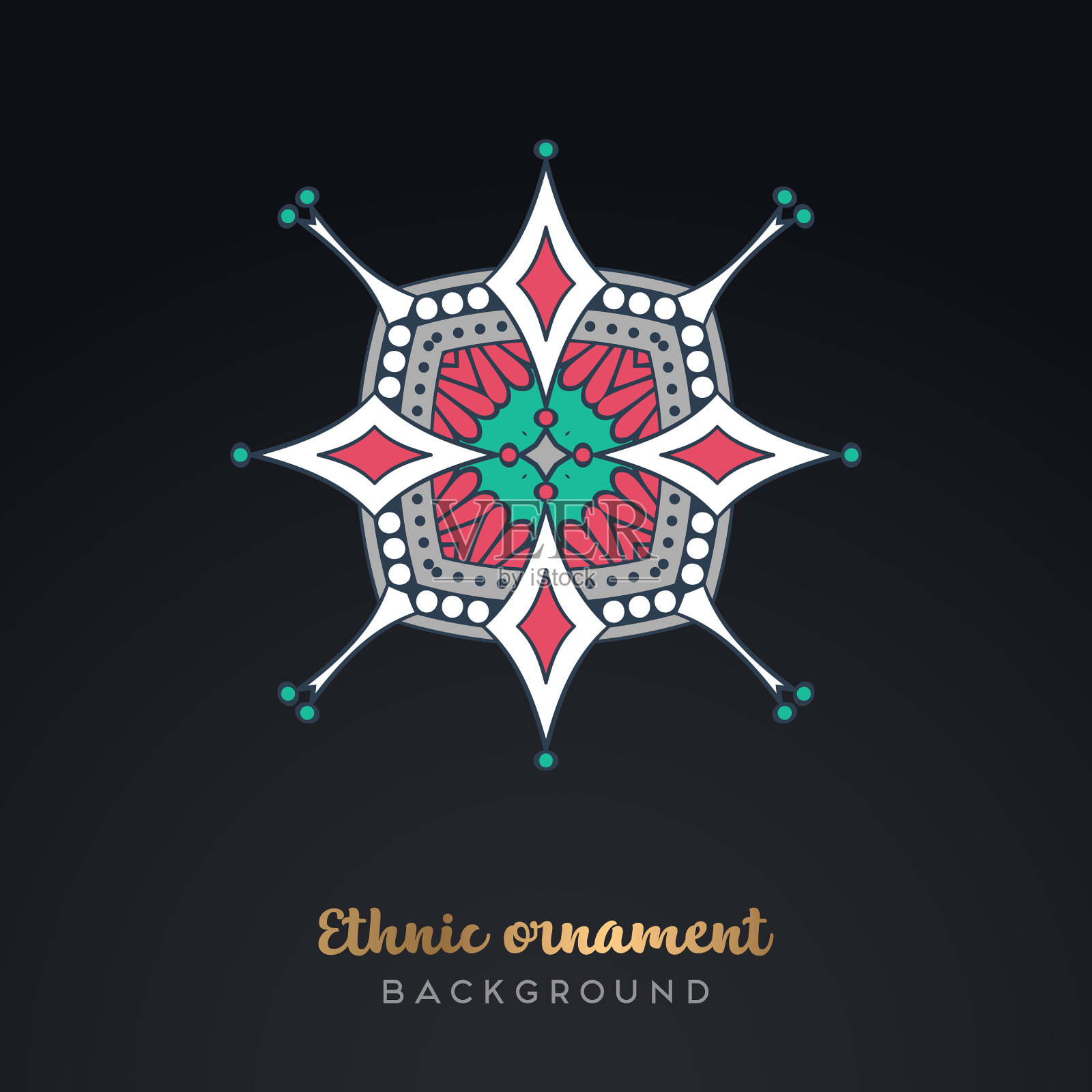 印度曼荼罗插画图片素材