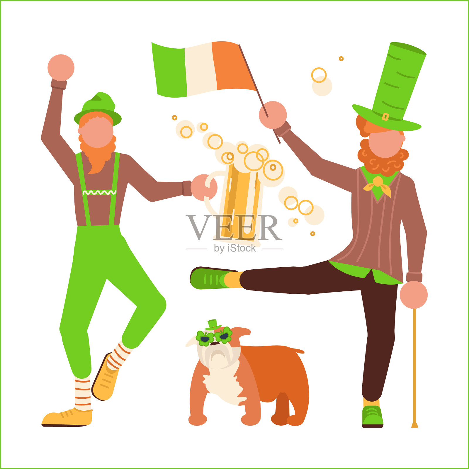 圣帕特里克节横幅设计元素图片