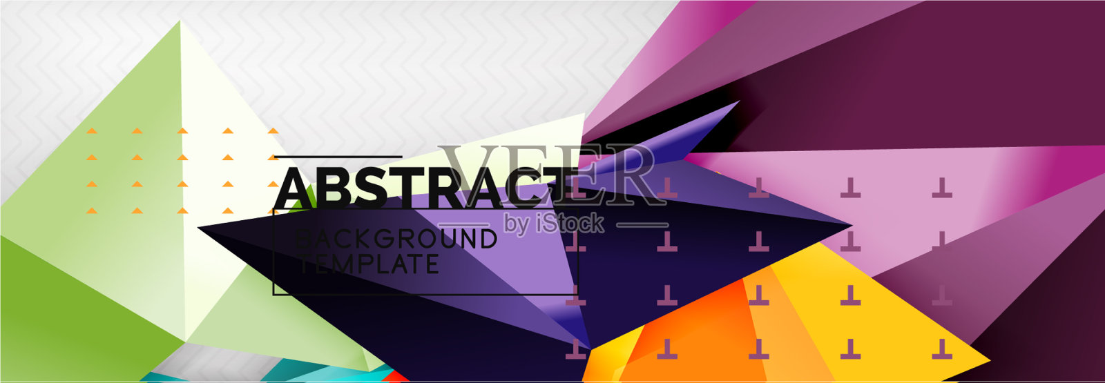 镶嵌三角形三维形状组成几何插画图片素材