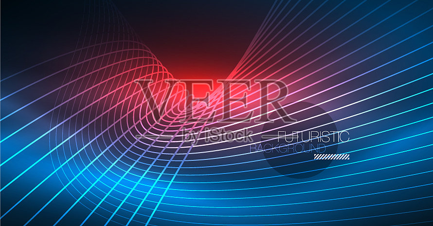 霓虹闪烁魔术背景霓虹横幅夜插画图片素材