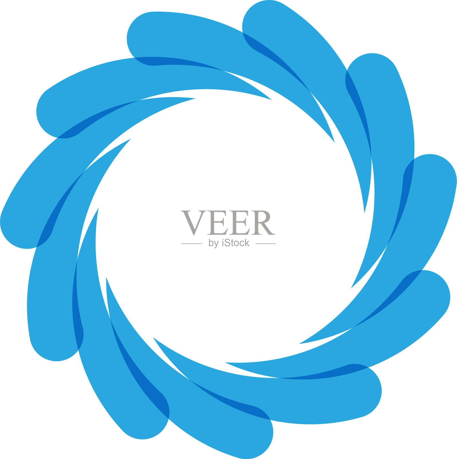 漩涡圆形标志和图标模板符号设计元素图片