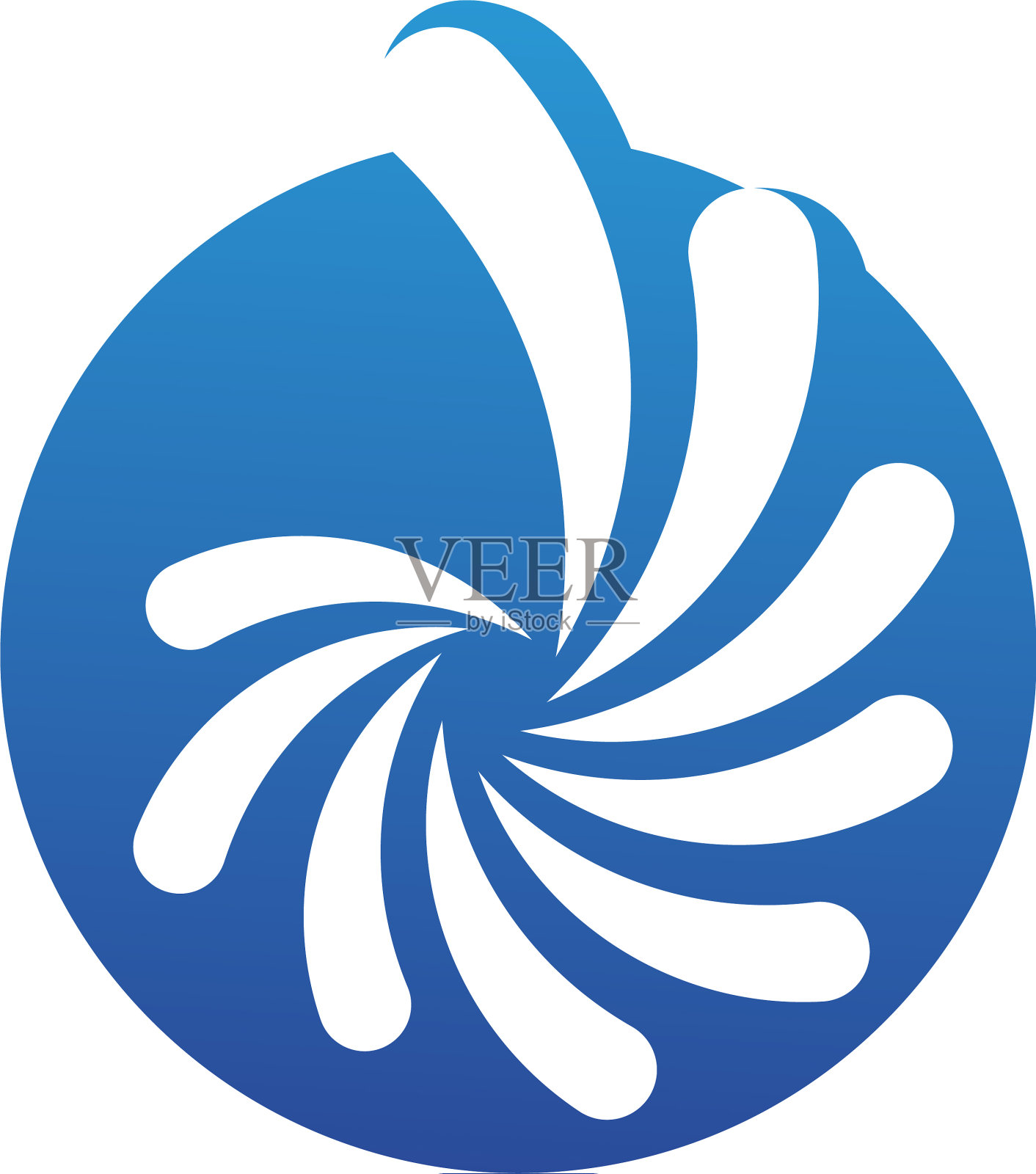 漩涡圆形标志和图标模板符号设计元素图片