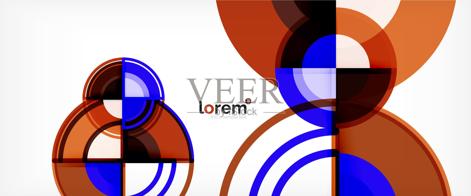 现代几何抽象背景插画图片素材