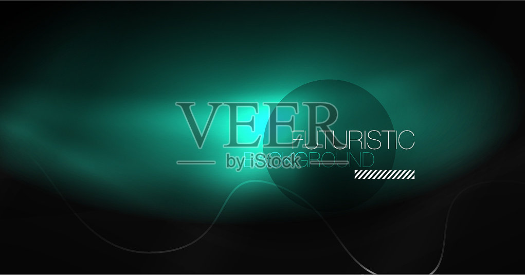 霓虹线波背景抽象构成插画图片素材