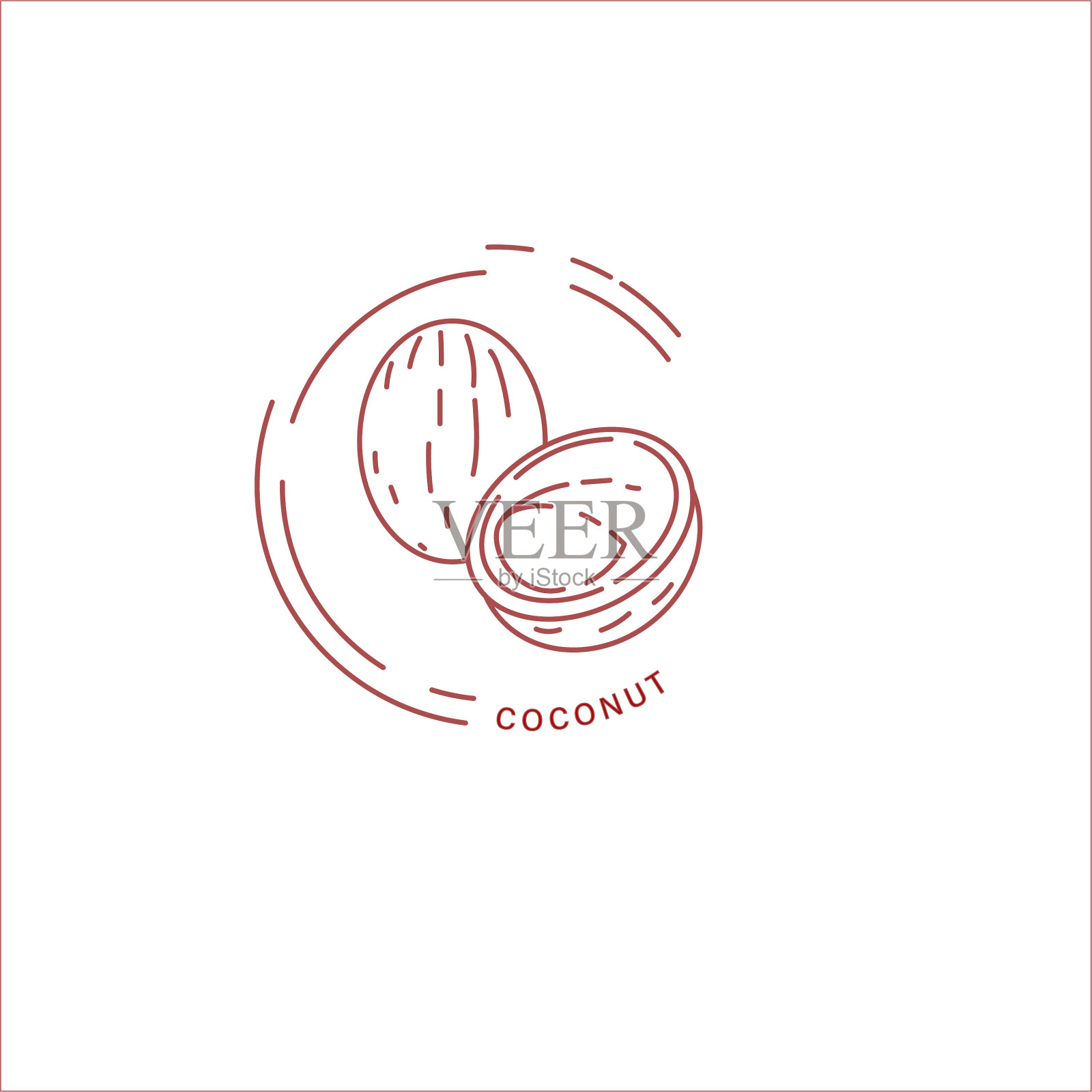 香料和药草的图标和标志插画图片素材