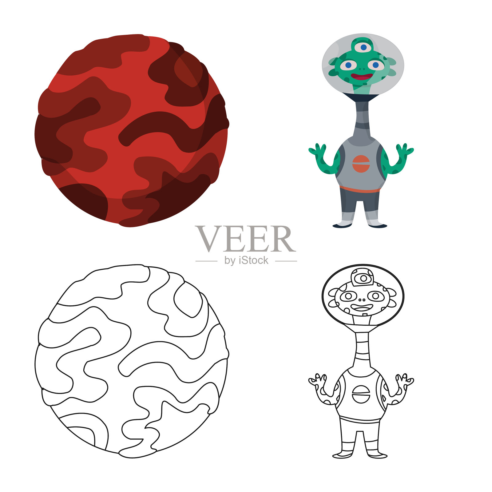 设计天文技术标志插画图片素材