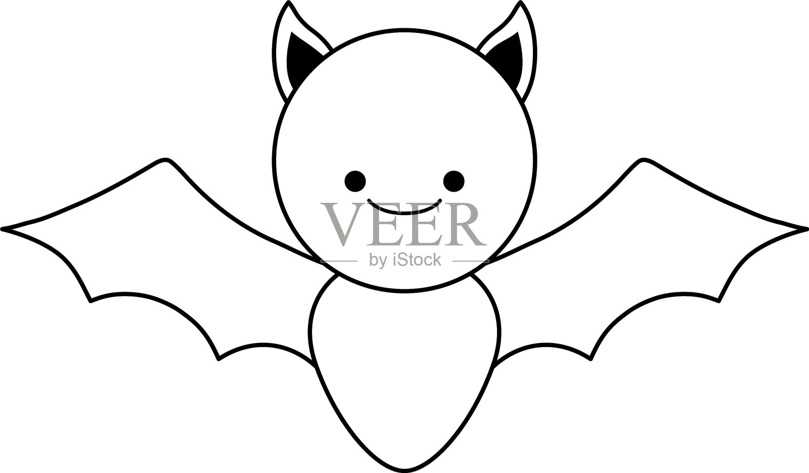 蝙蝠飞行万圣节孤立图标设计元素图片