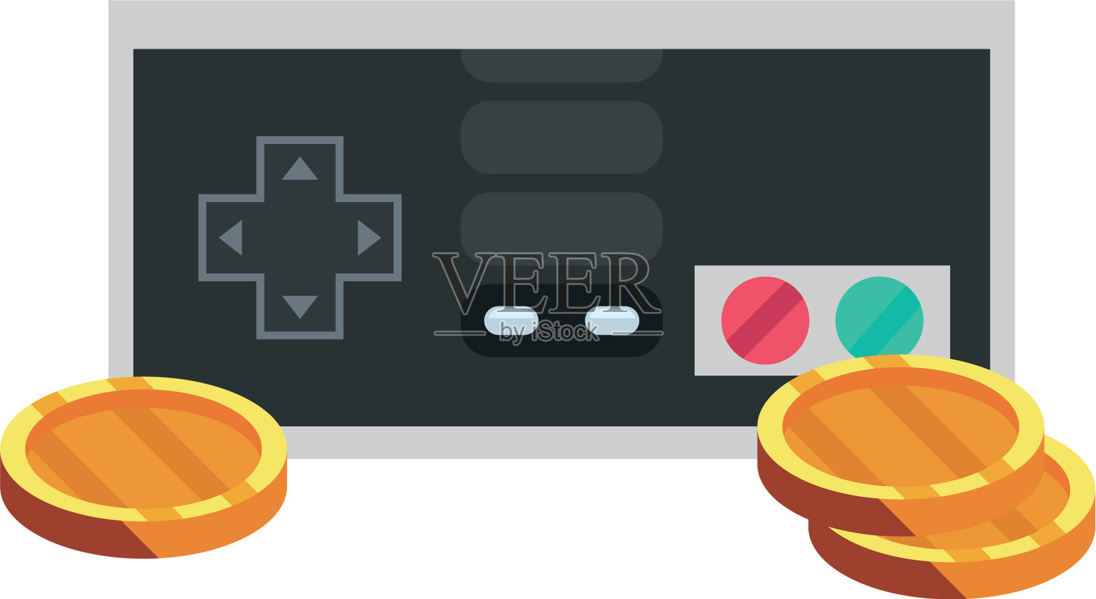 视频游戏设计插画图片素材