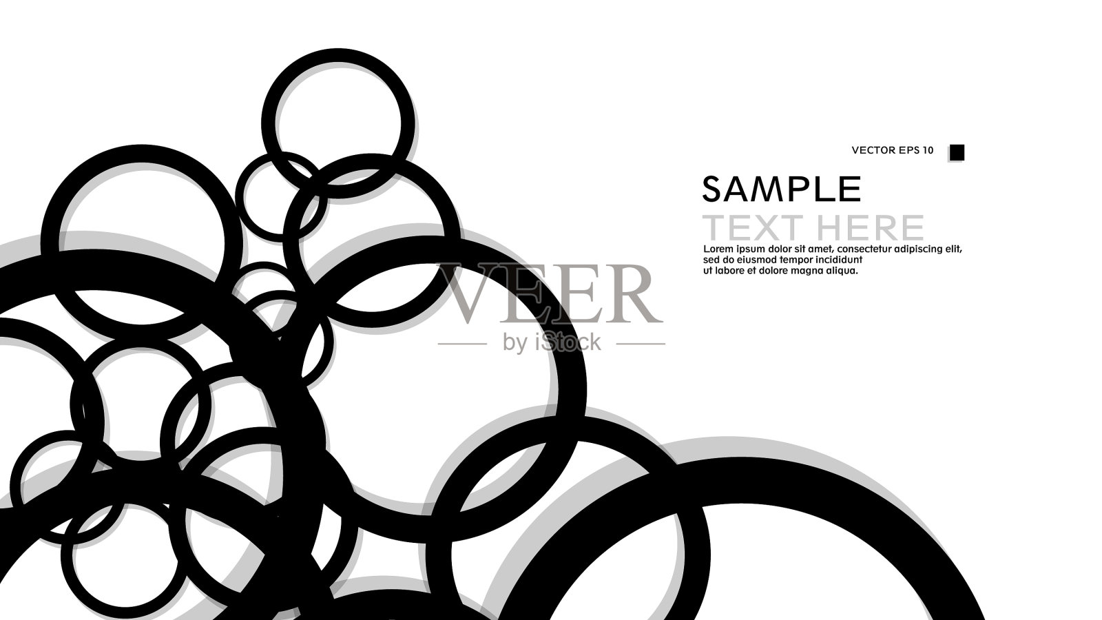 简单的圆形背景颜色为黑色和黑色插画图片素材