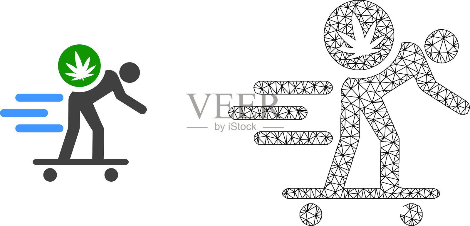 尸体网快递大麻快递和插画图片素材