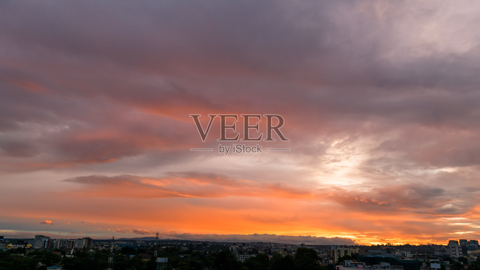 城市的日落照片摄影图片