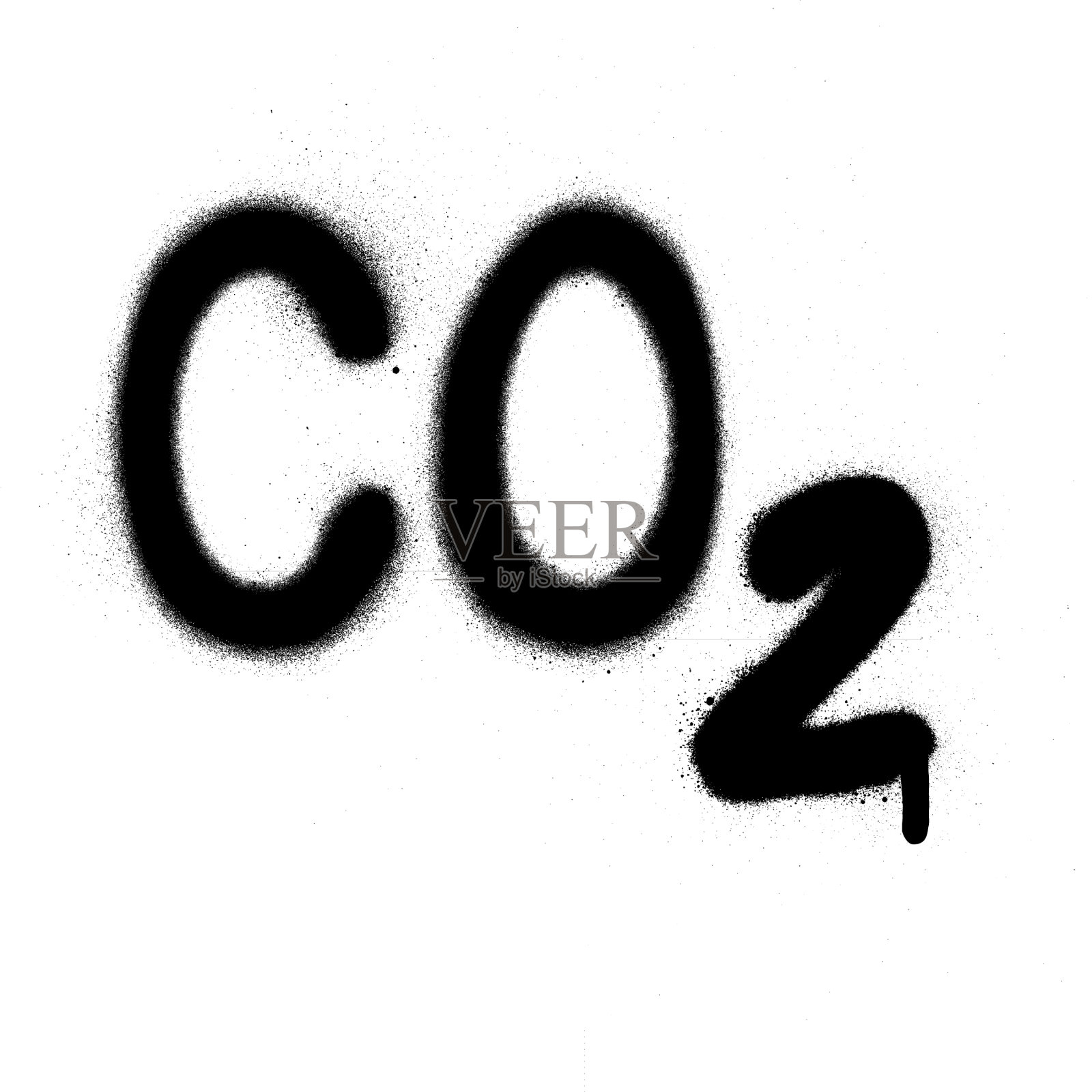 涂鸦二氧化碳二氧化碳配方喷射设计元素图片