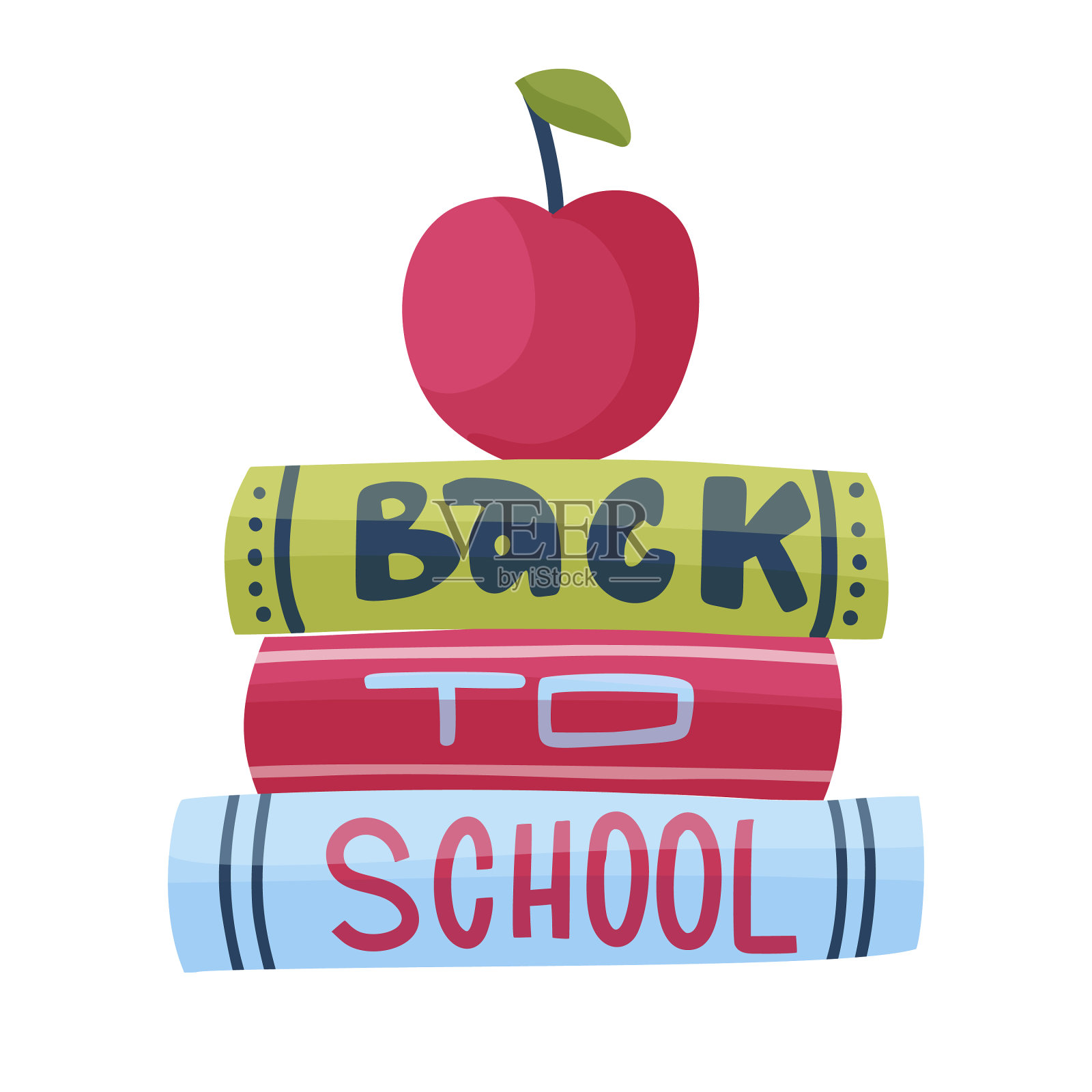 回学校的字母卡片设计元素图片