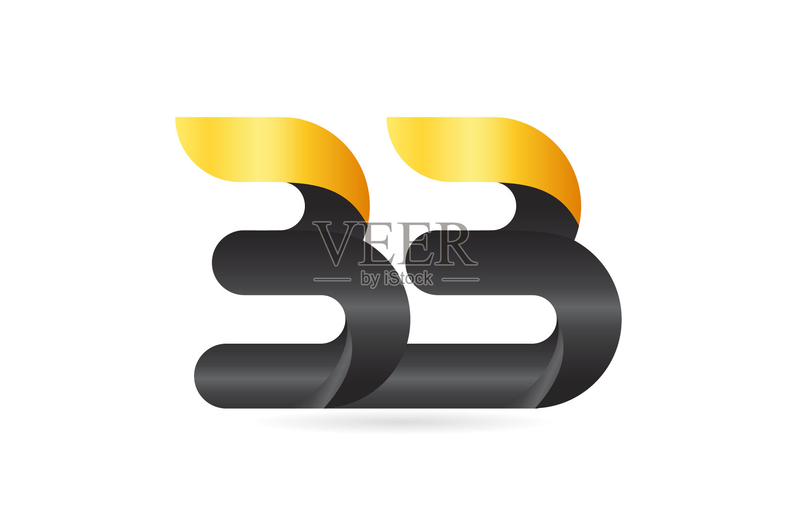 加入或连接bb bb黄色黑色字母插画图片素材