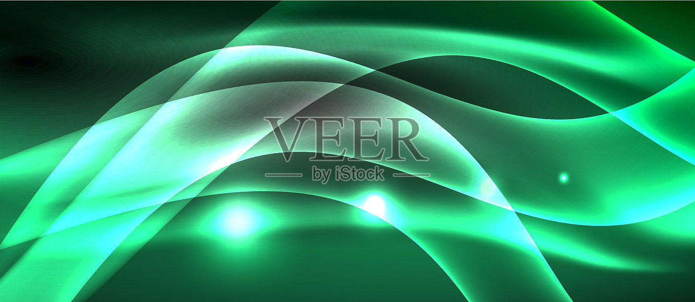 霓虹灯光波插画图片素材