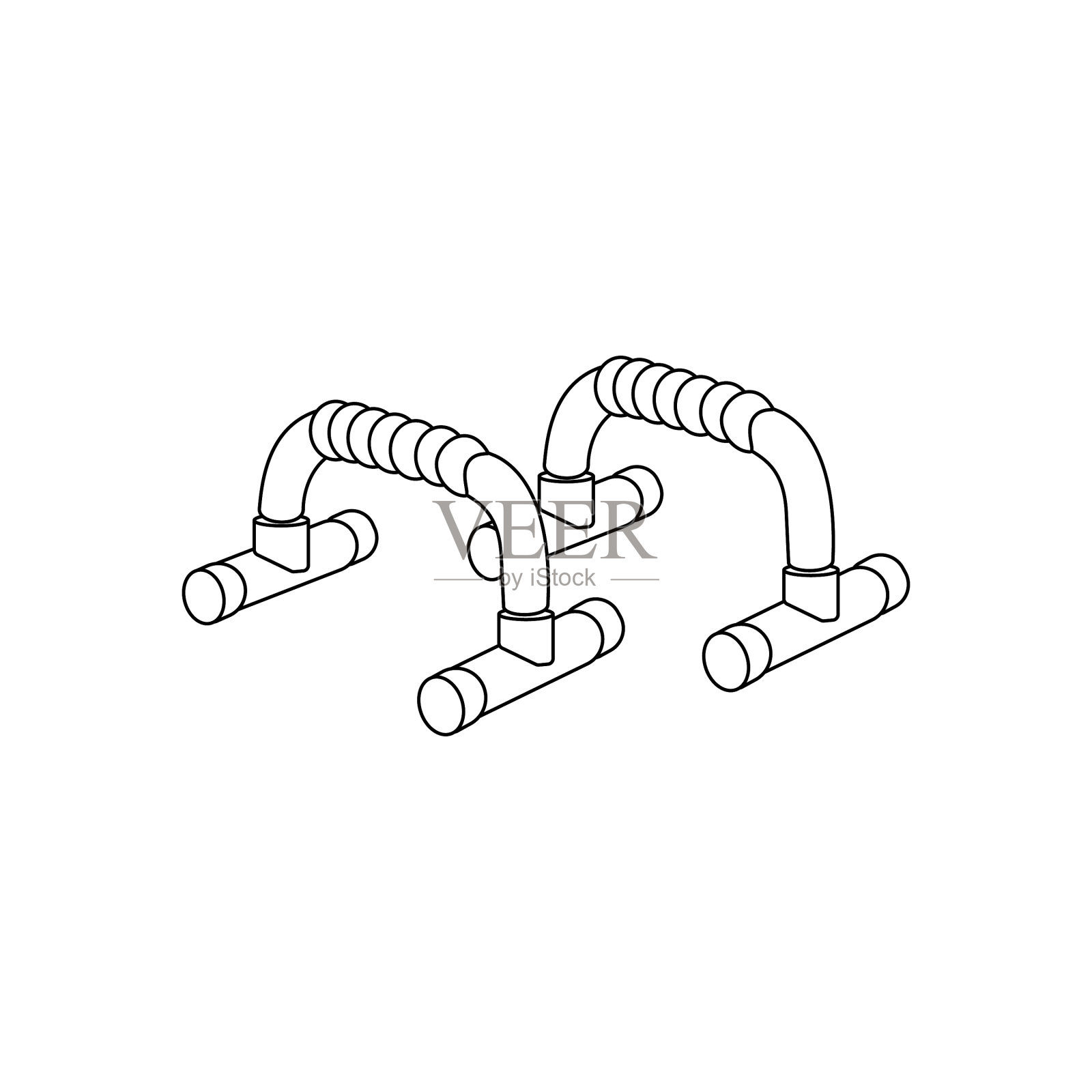 俯卧撑支持轮廓健身设备设计元素图片