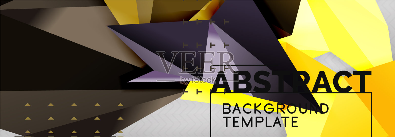 镶嵌三角形三维形状组成几何插画图片素材