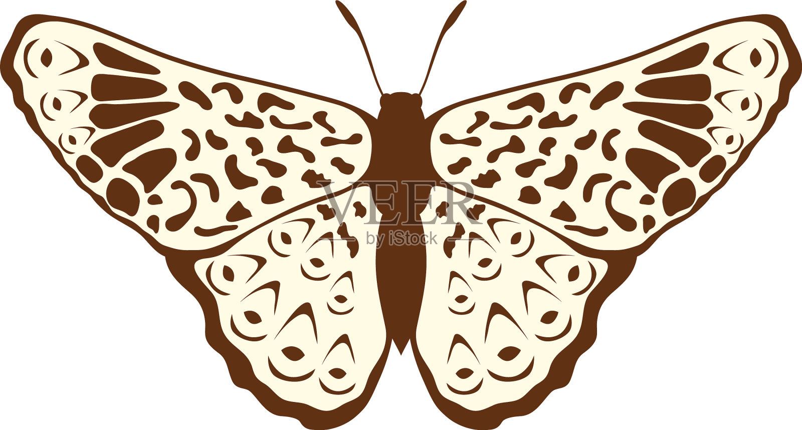 素描的蝴蝶设计元素图片