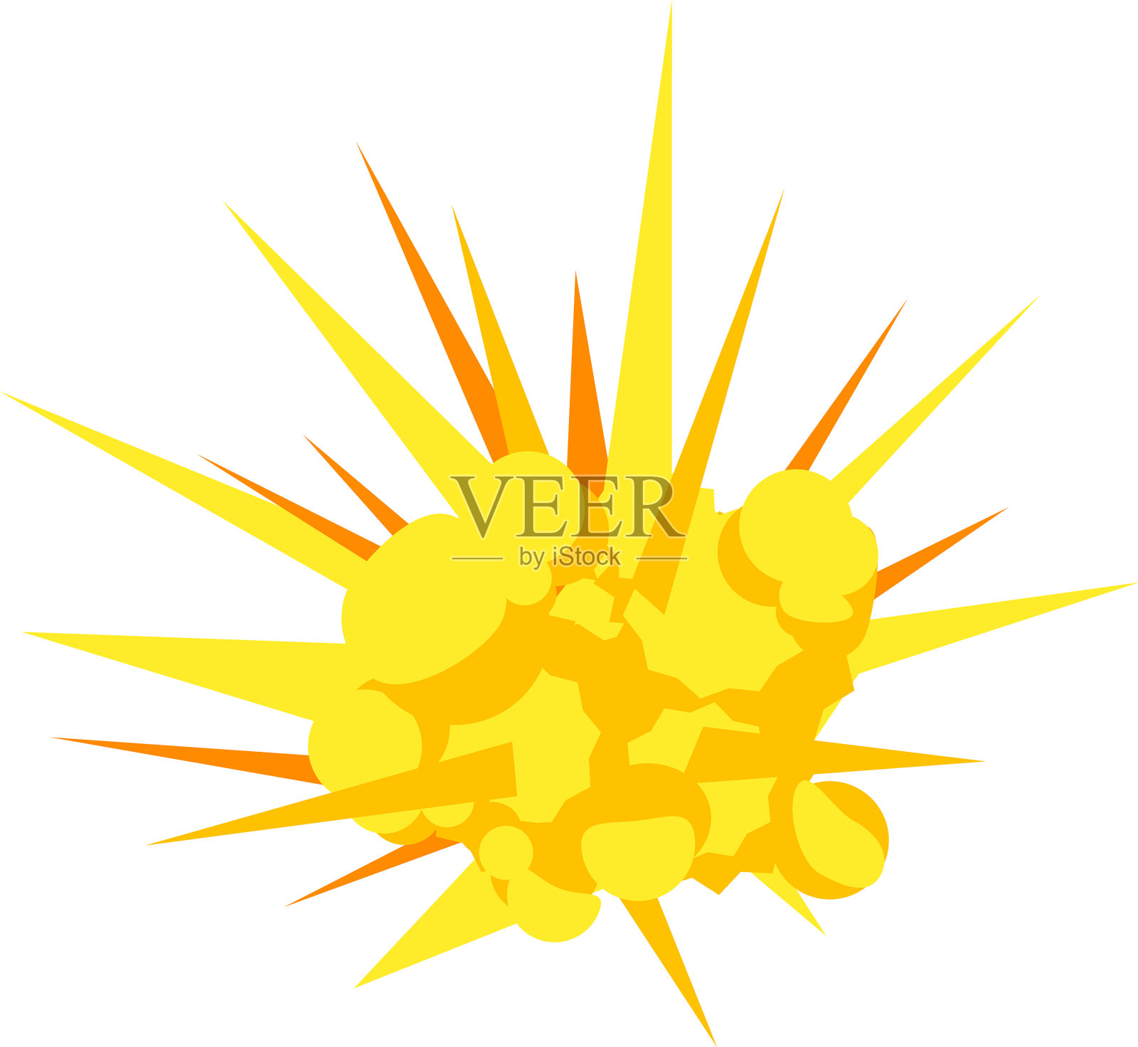 爆炸图标平面样式设计元素图片