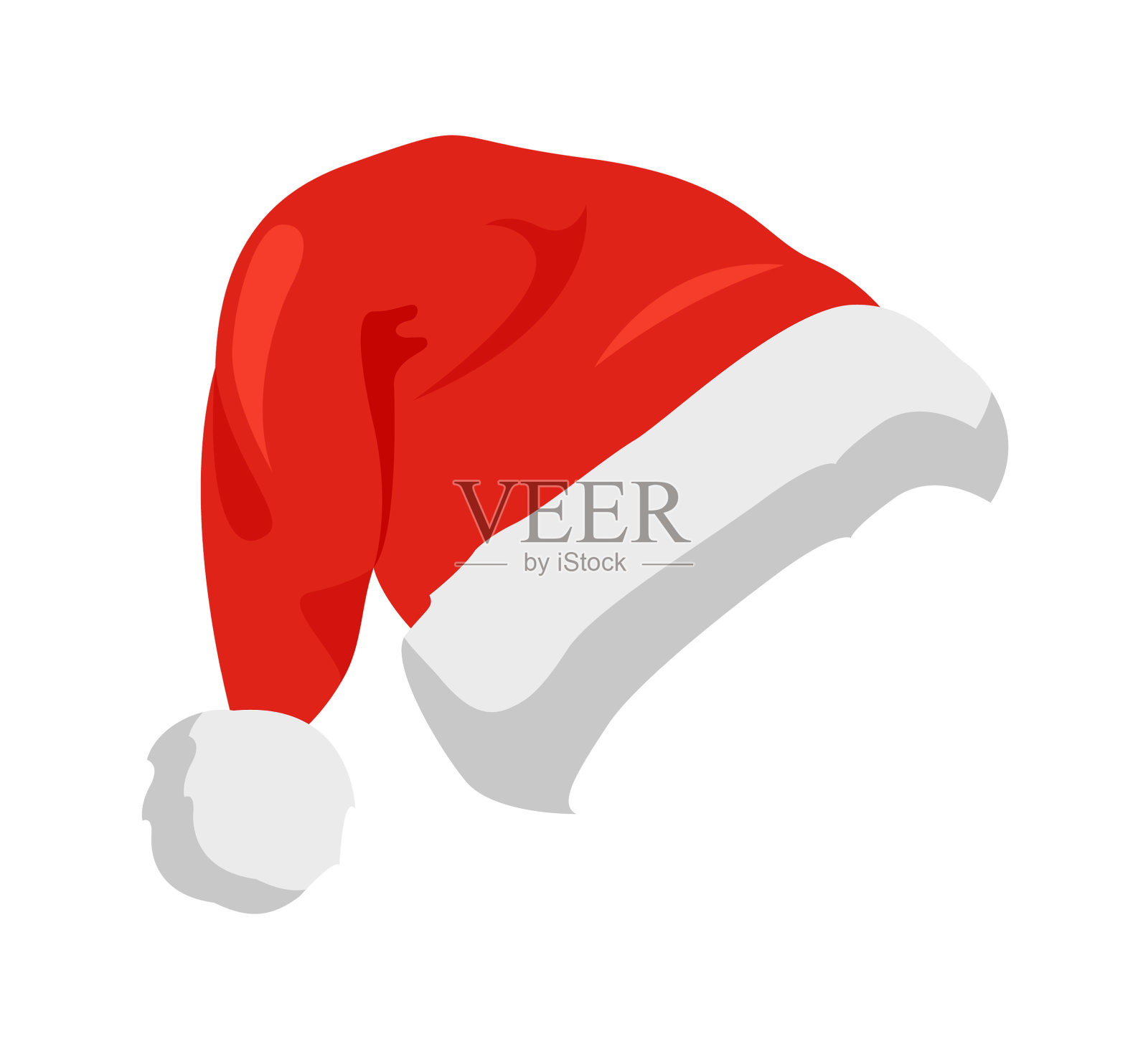 圣诞老人的帽子特写设计元素图片