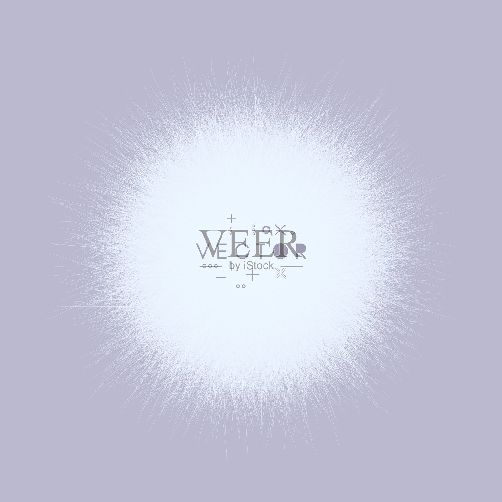 球体由混沌线组成的蓬松元素插画图片素材