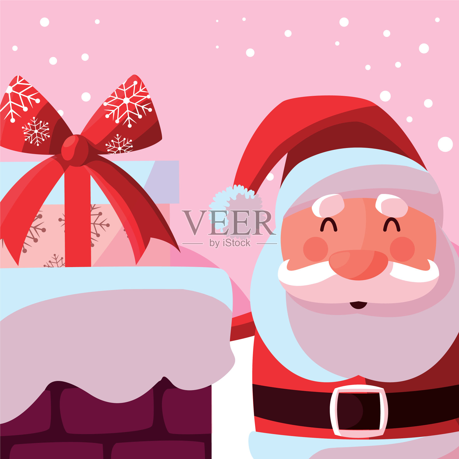 卡通圣诞老人设计插画图片素材