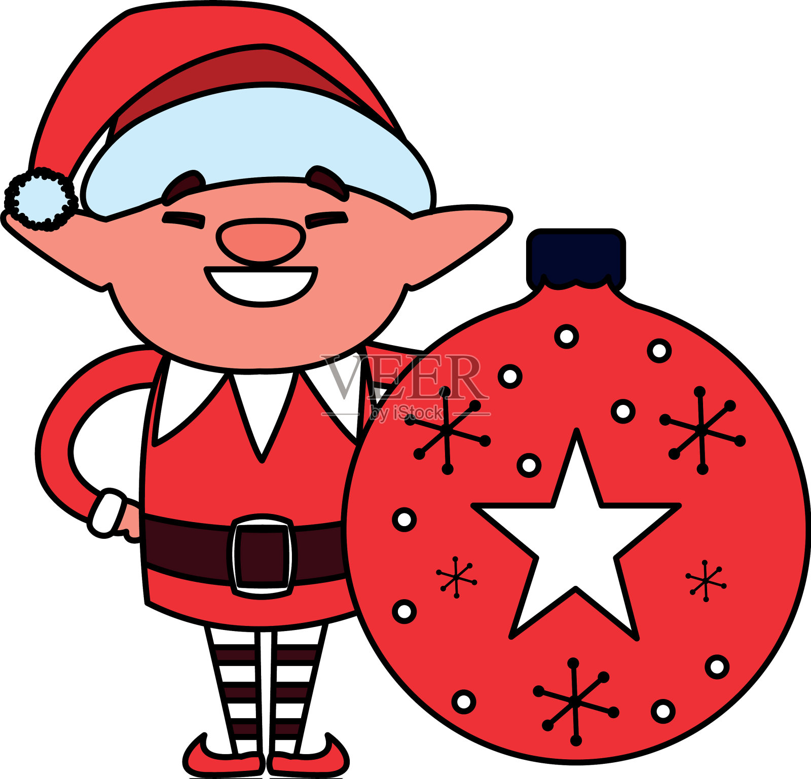 圣诞精灵设计设计元素图片